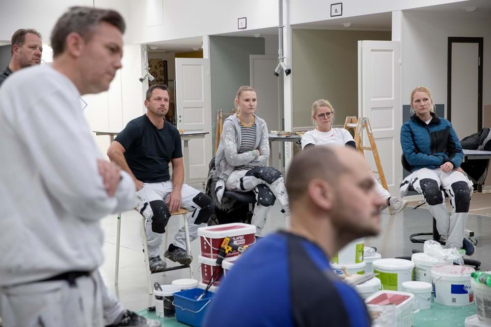 Firmaet Jørn Andersen & Sønner ApS på  kursus i UCH Holstebro. Foto Brian Rasmussen
